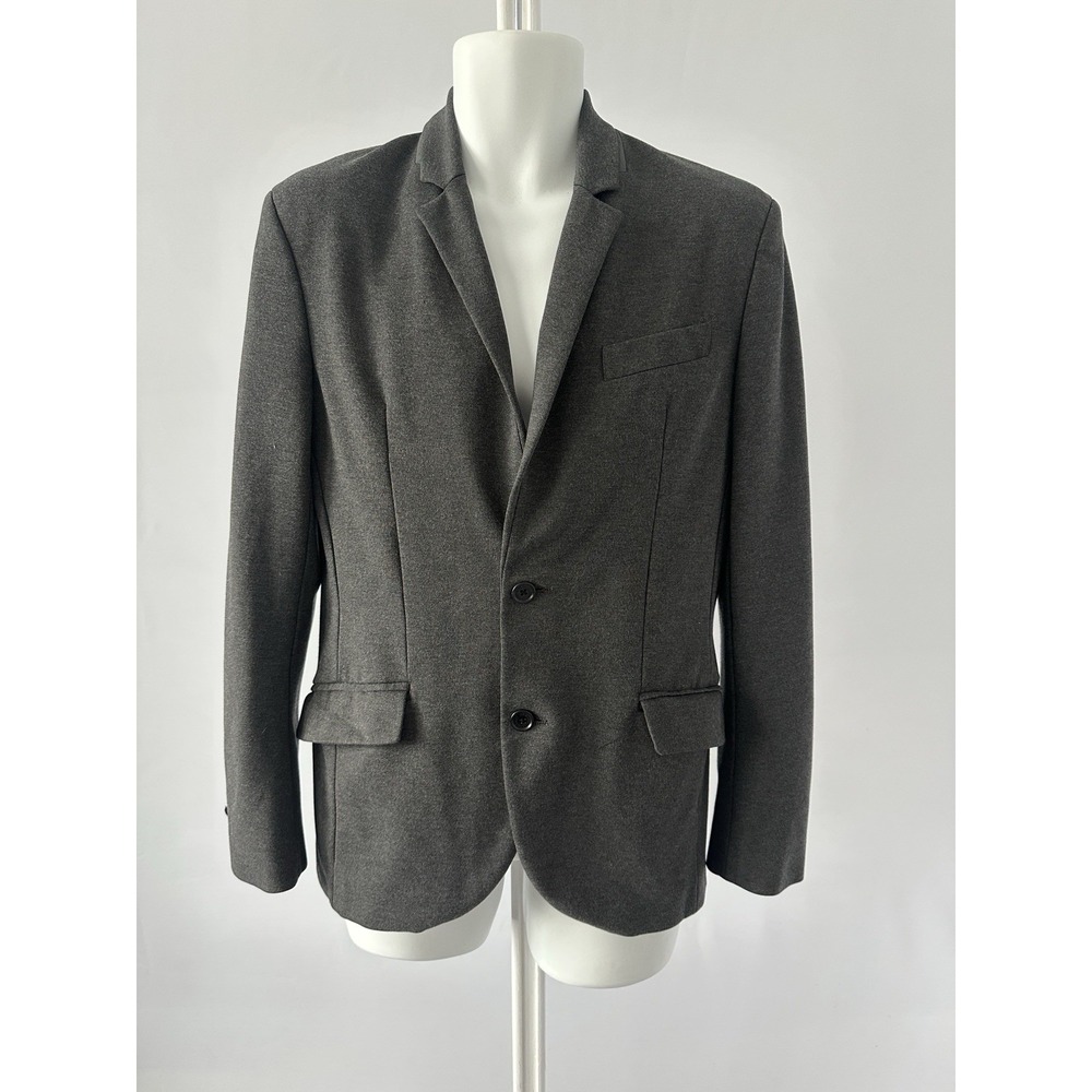 Men's Gray Ponte Knit Blazer Sports Coat by Armani Exchange, Sz: M
